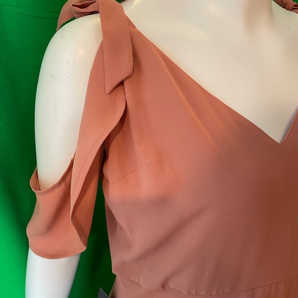 EXPRESS Flutter Ruffle Apricot Maxi Dress Size 4 - Picture 3 of 8